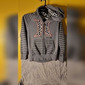 Hurley gray hoodie Girls size L**